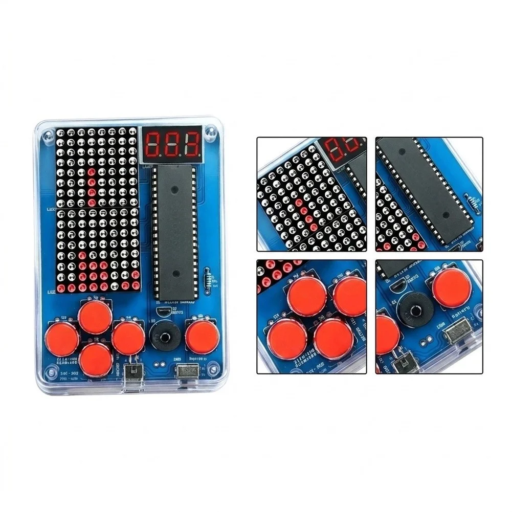 DIY Game Console Kit Based on 51 Microcontroller Architecture with Tactile Push Buttons and Passive Buzzer Audio Output