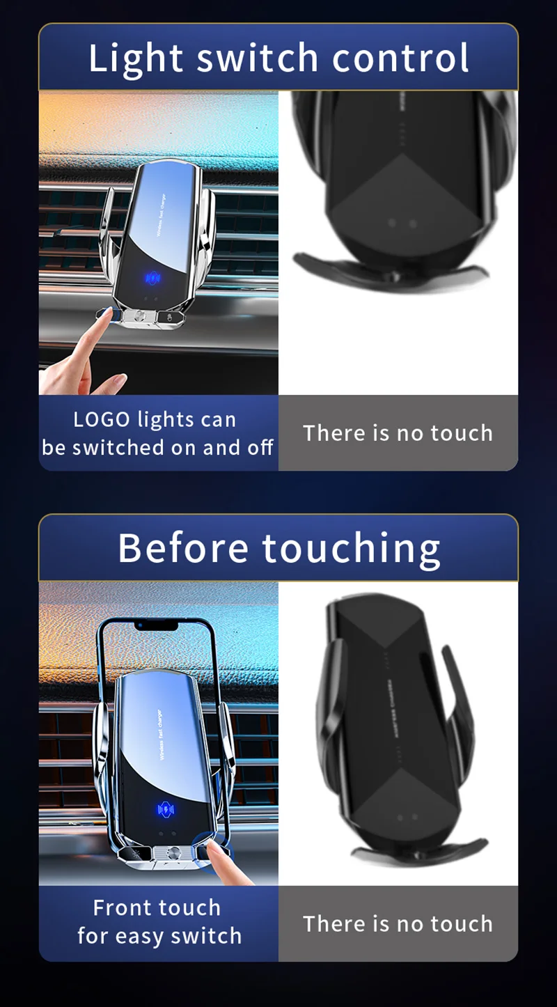 Auto Drahtlose Ladegerät Magnetische Automatische Infrarot Induktion Schnelle Aufladung Für iPhone Xiaomi Samsung Auto Halterung Telefon Halter – Detail 4
