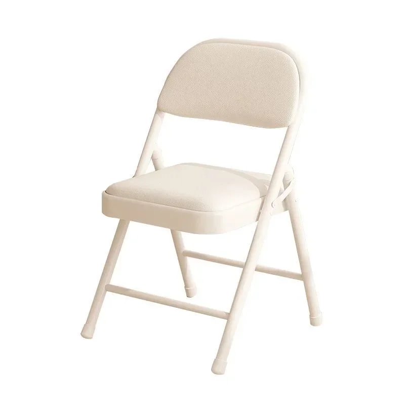 Chaise pliante avec dossier pour filles, tabouret d'étude confortable, ordinateur de maison, dortoir, bureau