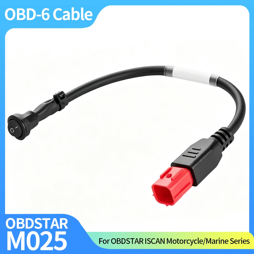 OBDSTAR M025 6Pin Diagnostic Adapter Cable for OBDSTAR ISCAN Motorcycle Marine Scanner, for Suzuki Euro-V Line with Mode Switch