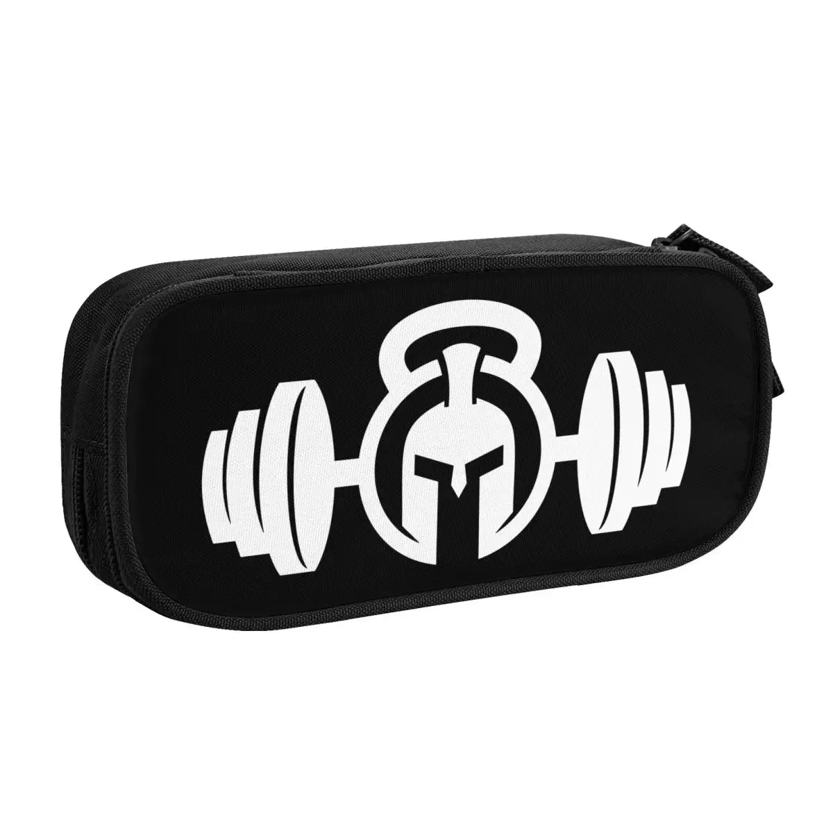 Custom Spartan Gym Logo Cute Pencil Case Boys Gilrs Large Capacity Bodybuilding Fitness Muscle Pencil Bag Students Stationery