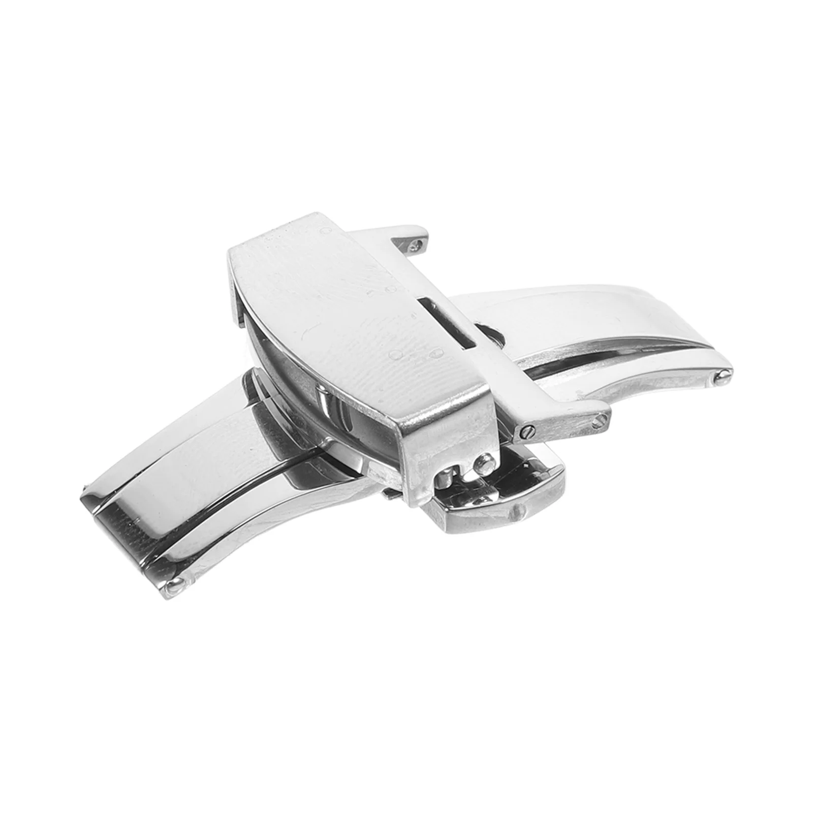 

Stainless Steel Buckle Double Push Button Clasp Durable Replacement For Watch Band 20Mm Silver Deployment Buckles Clasp For