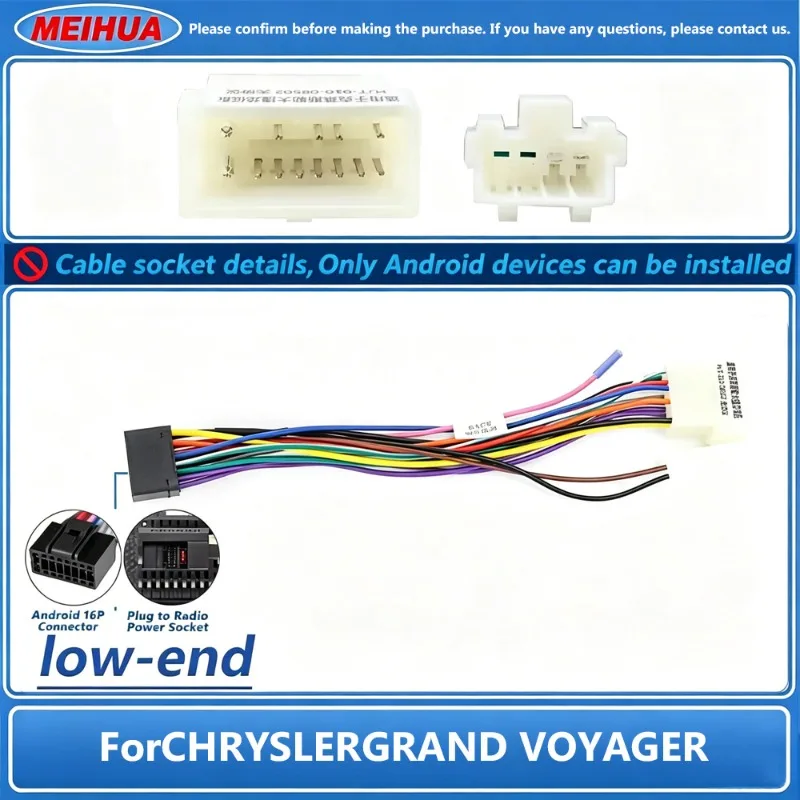 FOR CHRYSLER PACIFICA DODGE CARAVAN GRAND VOYAGER PT CRUISER SEBRING 300C 2 Din Car Android XP cable harness decoder canbus box