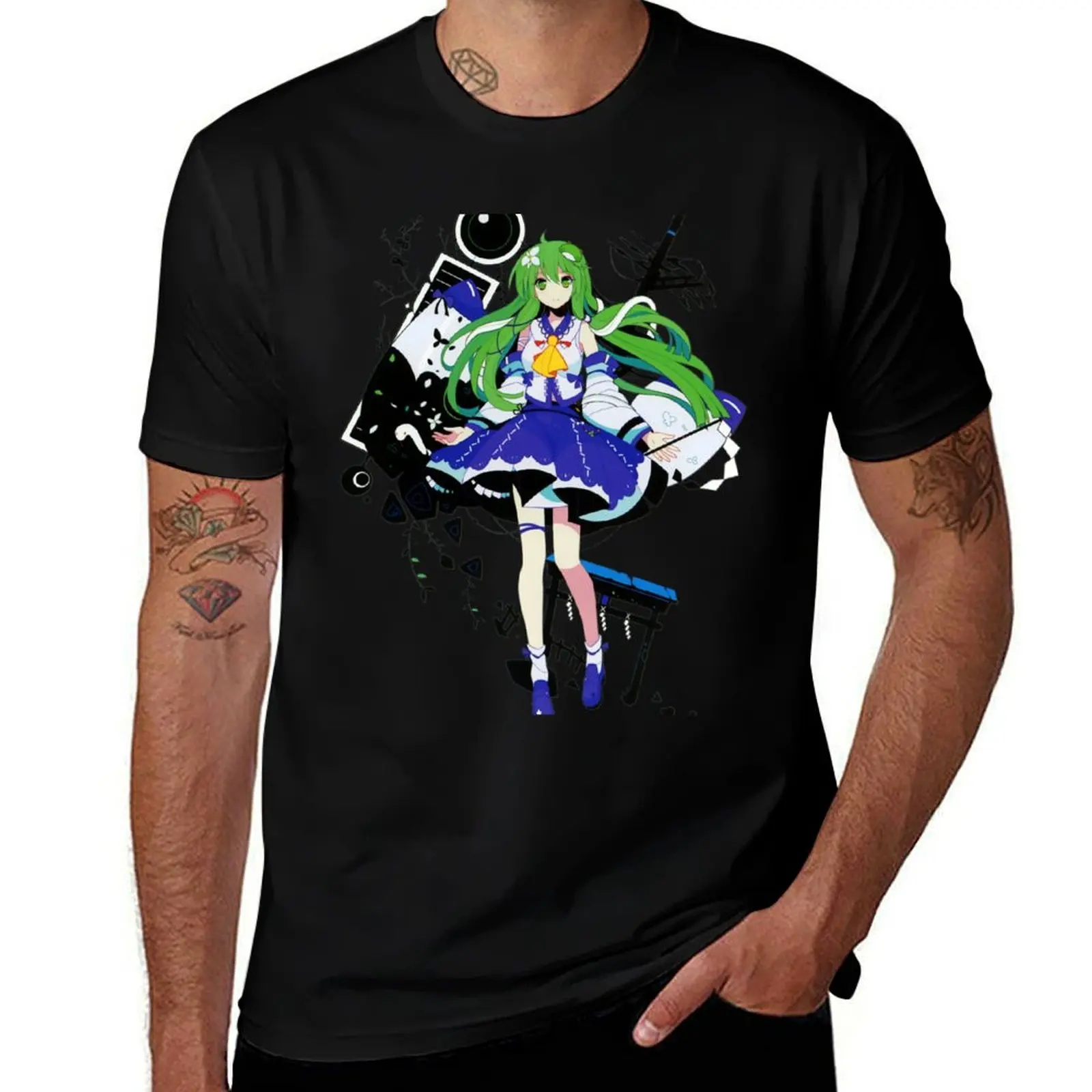 Touhou Project - Sanae Kochiya T-Shirt Simple Line Art Print Tee T-Shirt