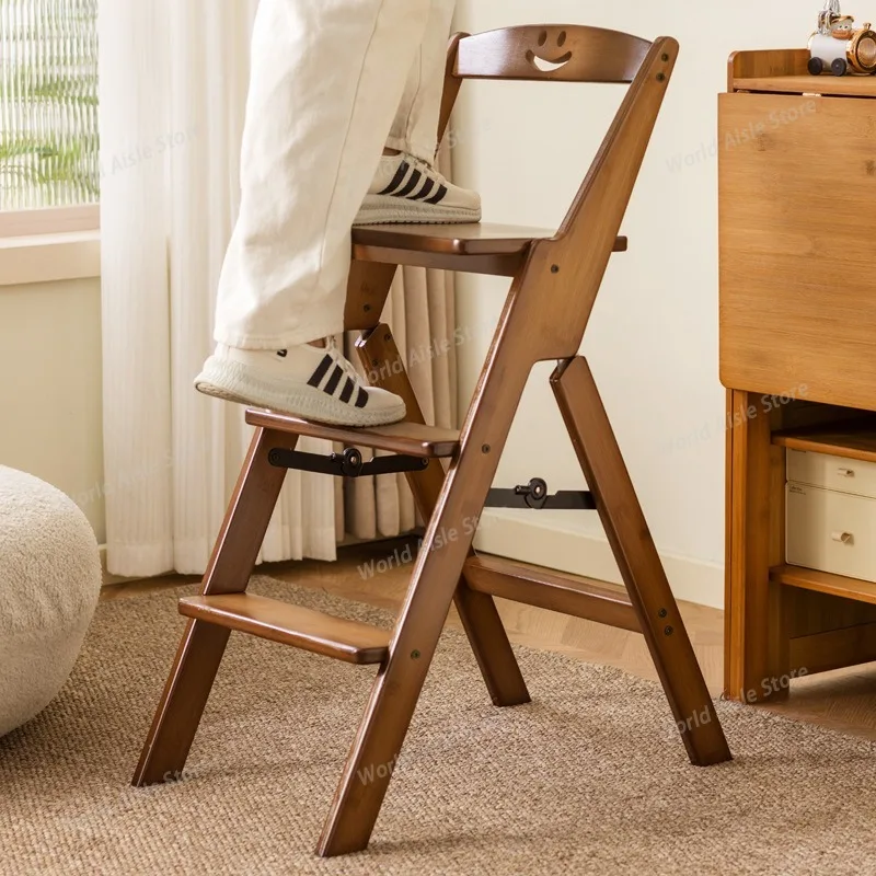 

Многофункциональный кухонный высокий табурет, складной табурет-лестница с тремя ступеньками, портативный утолщенный маленький барный стул-скамейка