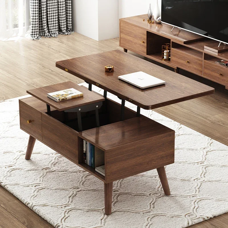 

Modern Minimalist Simple Coffee Table Wood Storage Low Design Nordic Coffee Table Center Wooden Mesa Auxiliar Home Furniture