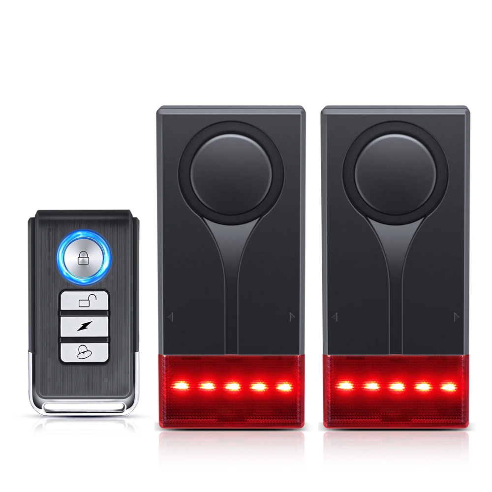 Extractme 108dB Antidiefstalalarm Draadloos trilalarm met afstandsbediening Deur- en raamalarm Autoalarm Beveiligingssysteem