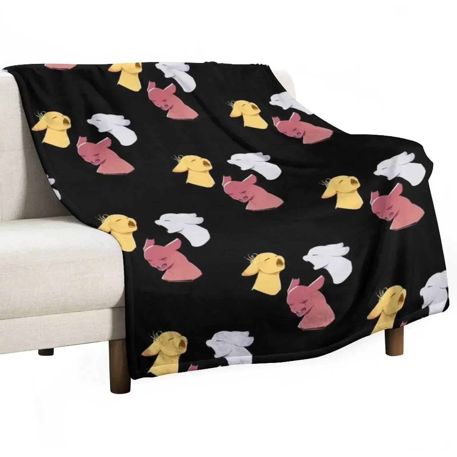 

Cute Slugcat Face Throw Blanket wednesday Polar Blankets