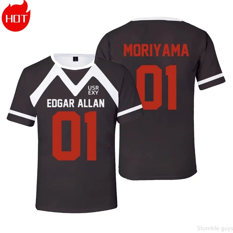 Neues The Foxhole Court Edgar Allan Ravens Lacrosse Jersey Cosplay MORIYAMA KNOX T-Shirt 3D für Männer Frauen Kleidung Kinder Tops