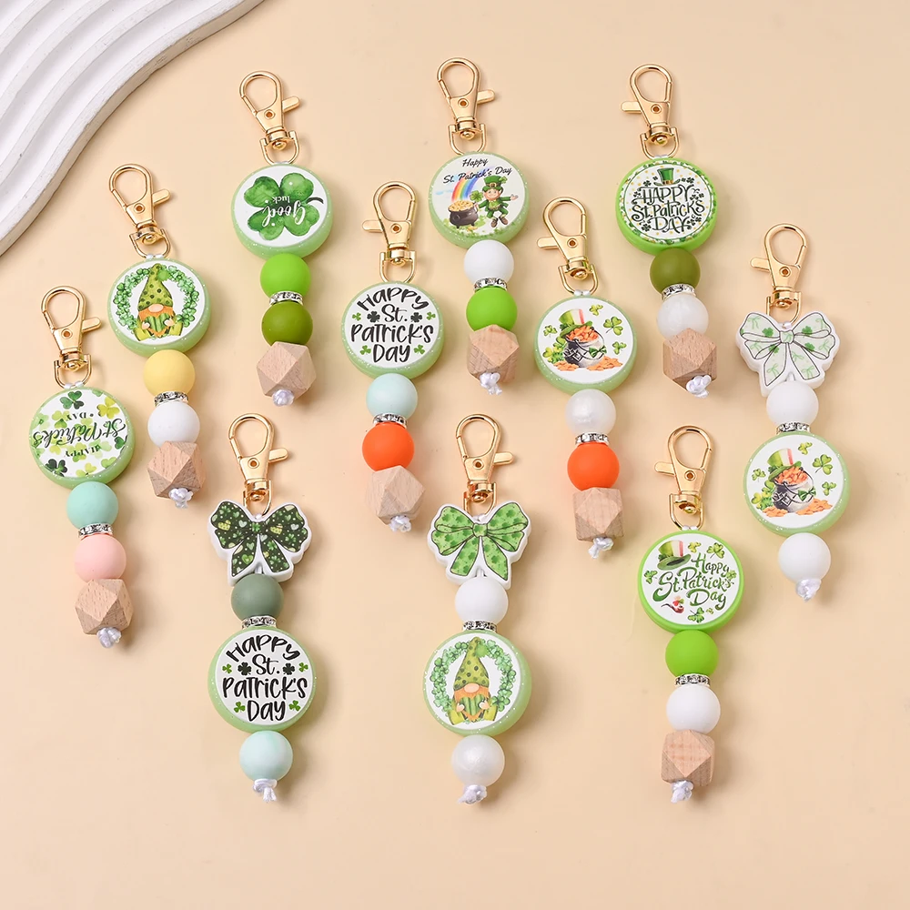 

1Pc Green Color Bowknot Pendant Stroller Hooks Handbag Decoration Accessories Keychain Charm Gifts