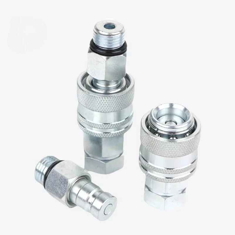 Customized DACHENG Stainless Steel Caterpillar Coupling Hydraulic Quick Connector Pressure Gauge Pressure-measuring Hose