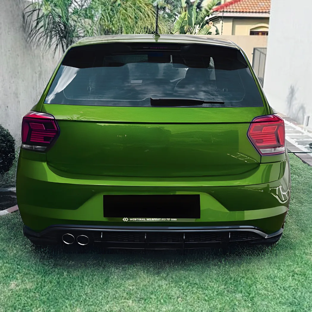 

For Volkswagen Polo MK6 GTI 2018-2021 Rear Diffuser Lip Blade Spoiler Car Sticker Kit Gloss Black