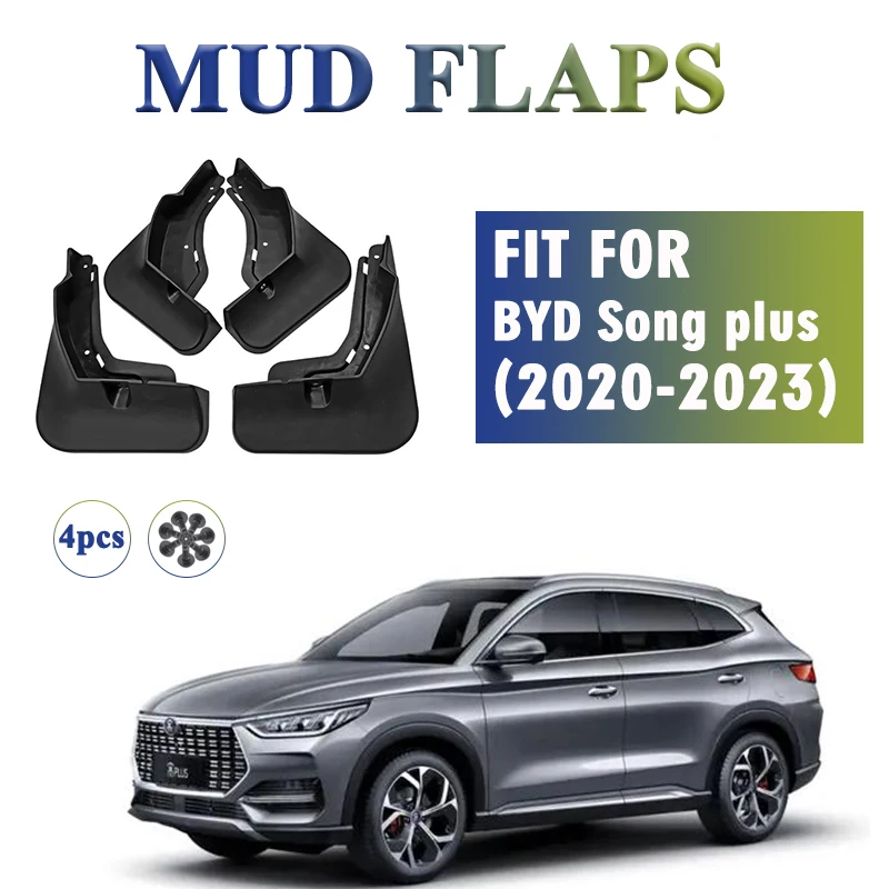 

2020 2021 2022 2023 FOR BYD Song Plus Mud Flaps Guard Splash Mudflaps Mudguard Fender Car Accessories Front Rear 4pcs