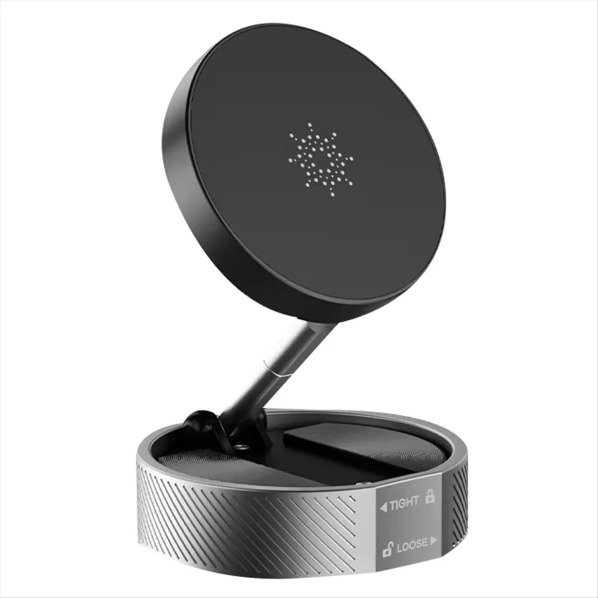 【ELEVATE LIFE】Magnetic Vacuum Car Mount Mobile Phone Holder Foldable Double-Sided Suction Cup 360° Rotation Smartphone Stand Sil