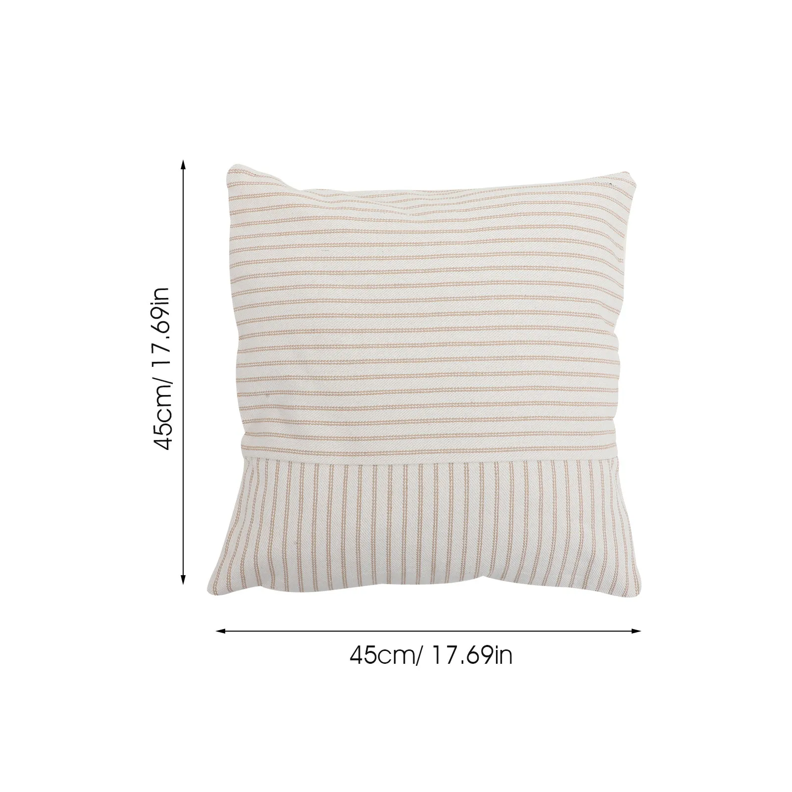 2Pcs Splicing Pillow Covers Cotton Linen Square Cushion Covers Soft Comfortable Breathable Decorative Throw Pillowcase