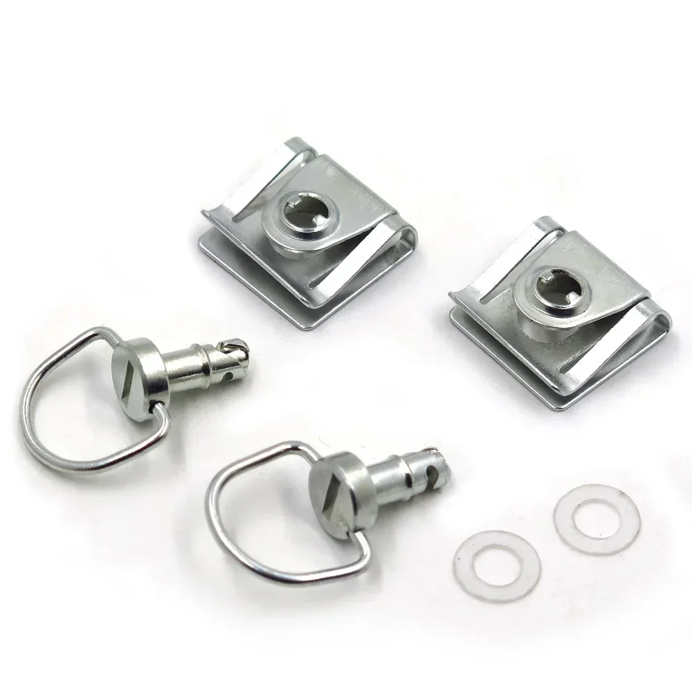 Motorcycle Quick Release 1/4 Turn Fairing Fasteners with 19mm Pins Bolts Studs Quarter Turn + Clips Silver