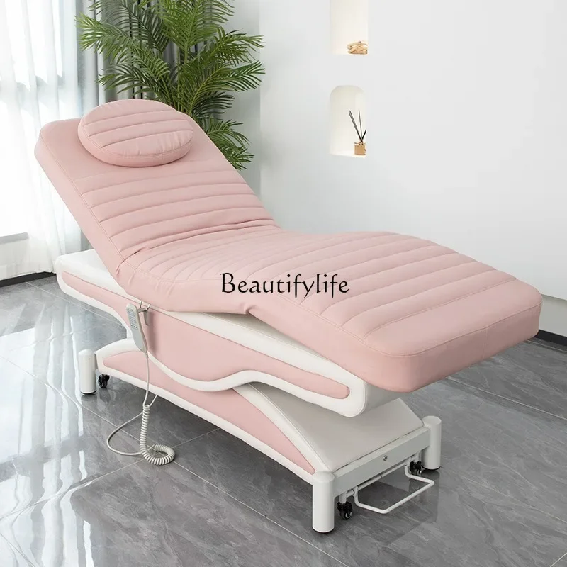 

beauty salon special with silent wheel constant temperature heating massage treatment bed