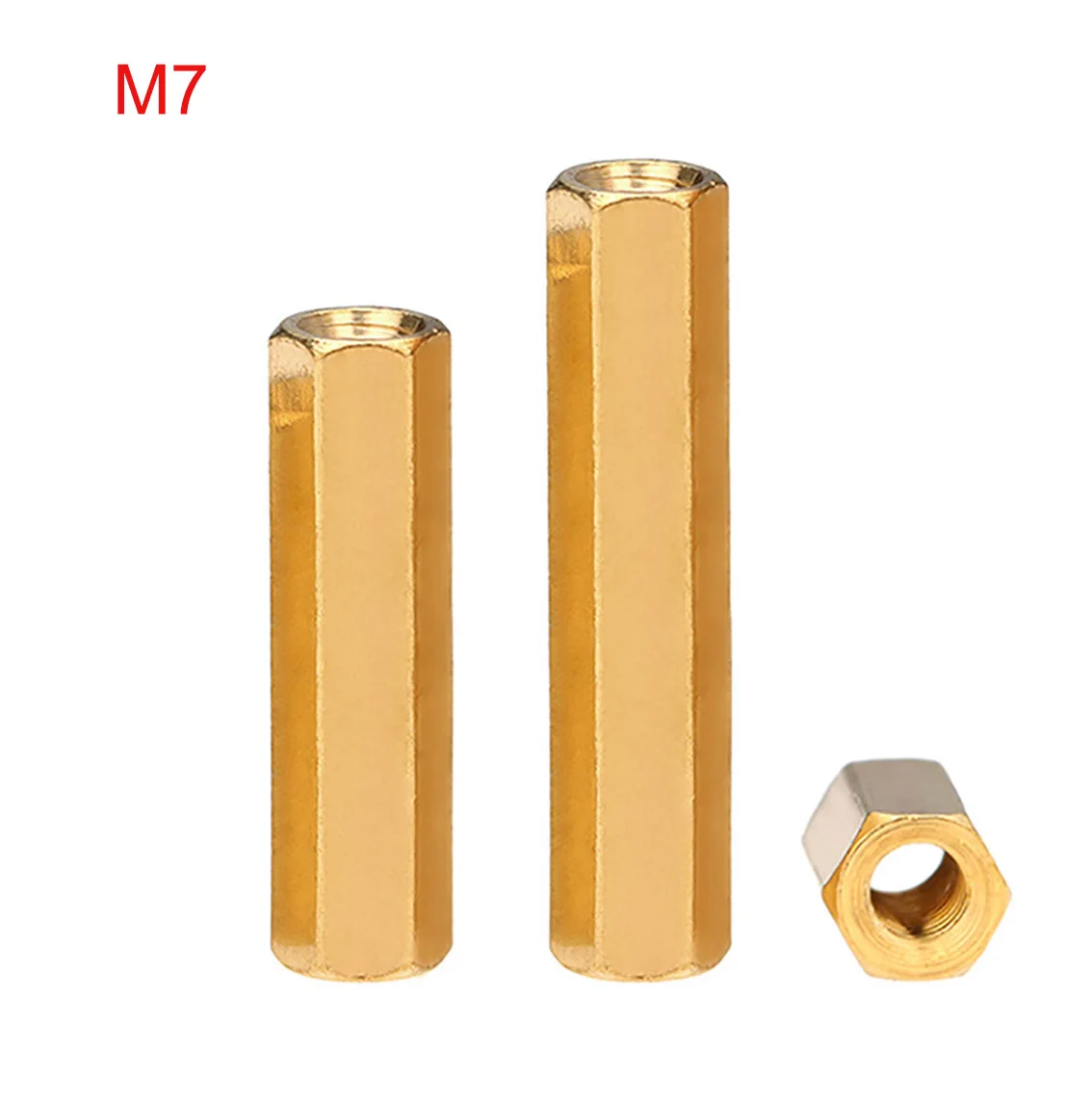 1Pcs M7 Brass Hex Female To Female Standoff Spacer Column Hexagon Hand Knob Nuts PCB Motherboard DIY Model Parts