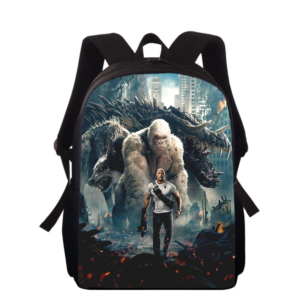 Dwayne Douglas Johnson Mochila para niños con estampado 3D de 15 pulgadas, mochilas de escuela primaria para niños y niñas, mochilas escolares para estudiantes