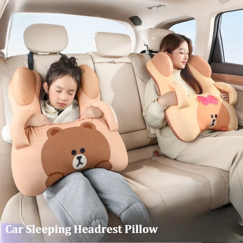 

Children's Car Sleeping Headrest Pillow H/U Shaped Neck Pillow Rear Seat Protect Headrest for Car Seat Belt U-shaped Seat Pillow