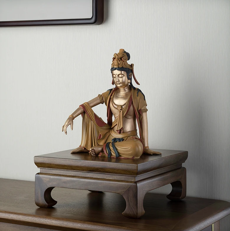 CHINA  the Imperial Palace Song Dynasty 5A Replica brass Guanyin buddha Sculpture Home Vestibule Spiritual protection Talisman