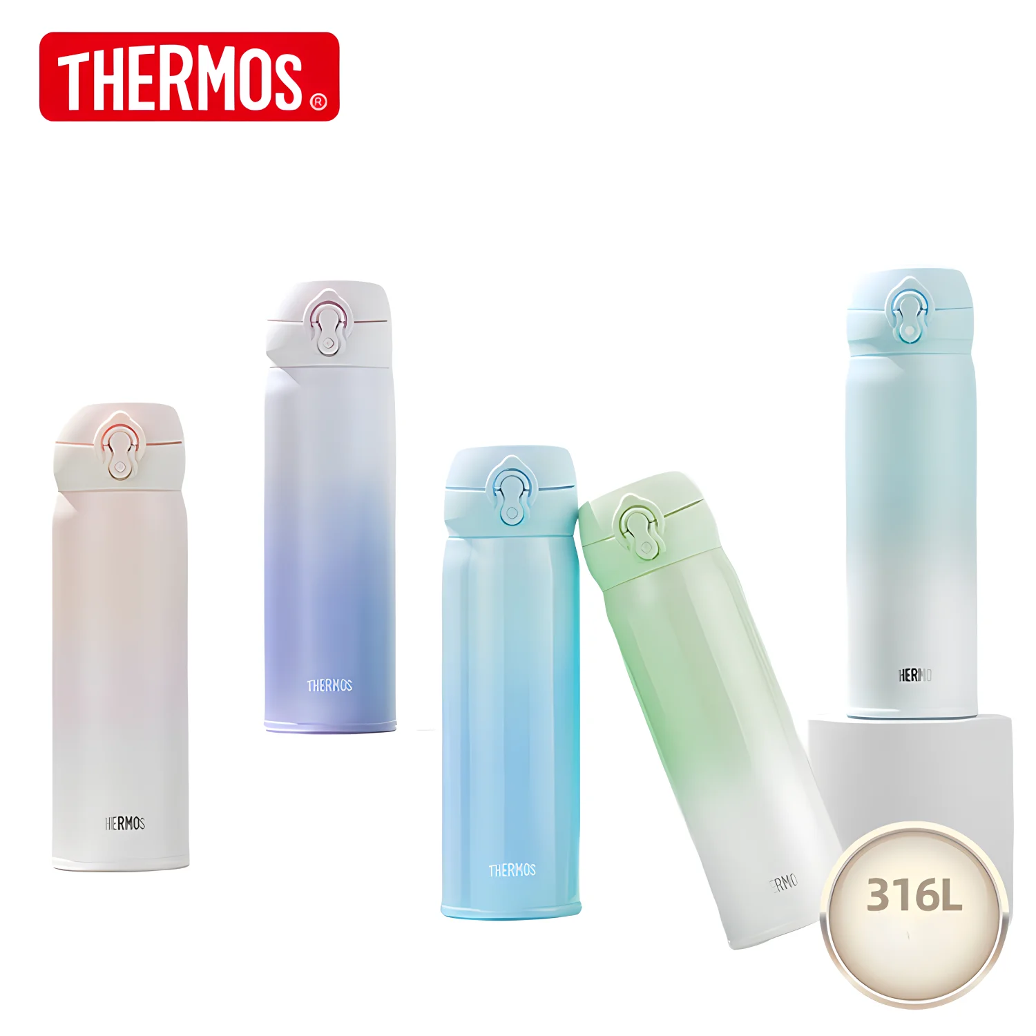 

THERMOS-Portable Water Cup for Couples, Insulated Coffee Cup, TCDP, New Minimalist, 500ml