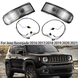 For Jeep Renegade 2016 2017 2018 2019 2020 2021 Left Right Car Rear View Mirror Turn Signal Light Lamp Cover with bulb