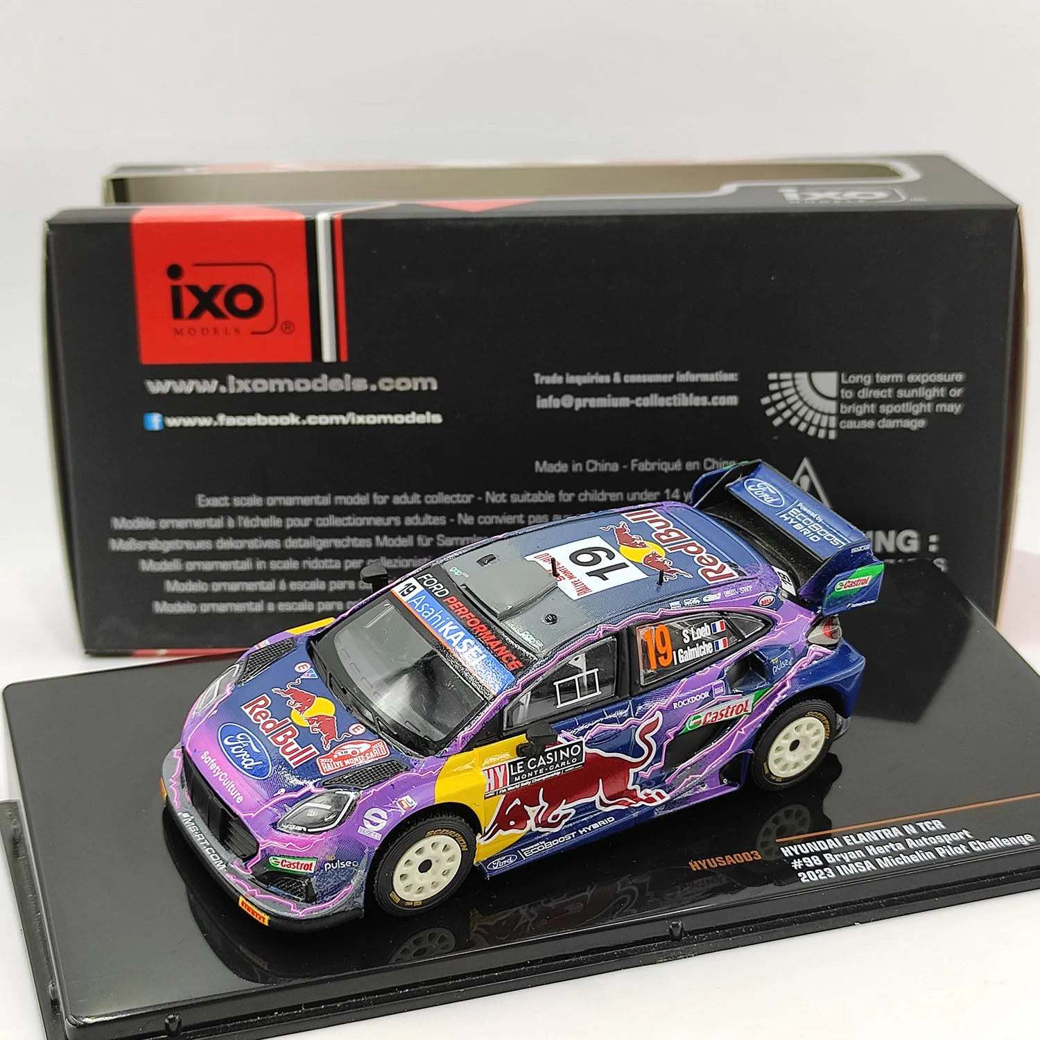 

Diecast IXO 1:43 Scale FORD Rally car #19 Alloy Car Model Collectible Toy Gift Souvenir Display Ornament