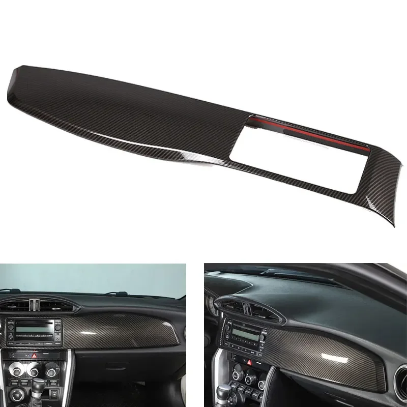 

Car ABS Carbon Fiber Texture Center Control Dashboard Panel Navigation Frame Cover Trim For Toyota 86 Subaru BRZ 2012-2020 LHD