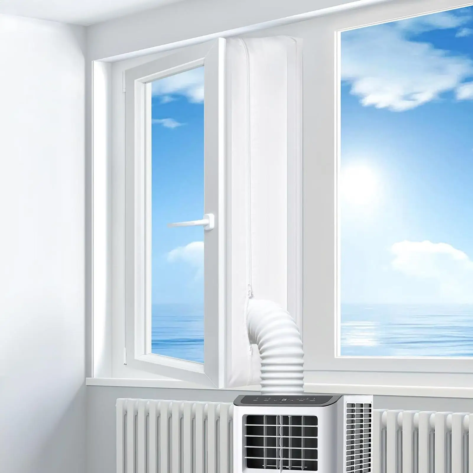 300Cm Portable Air Conditioner Window Sealing Kit Sealing Effect Window Vent Kit Waterproof Hot Air Stop Guard Keep House Cool
