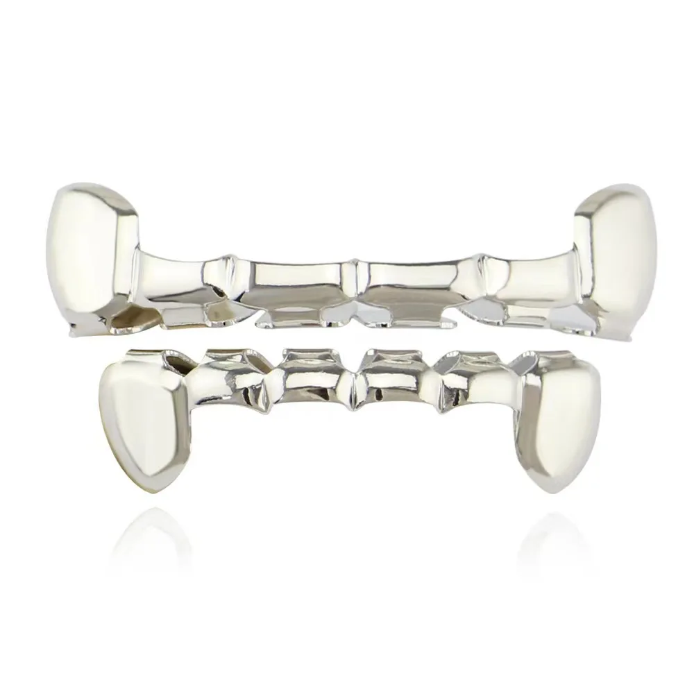 18k electroplated vampire fangs hip-hop braces Grills smooth Halloween dentures