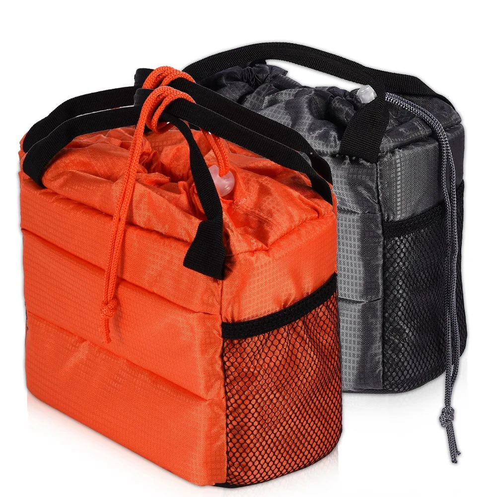 Camera Partition Hand Bag, inserção impermeável, divisor acolchoado à prova de choque, capa para câmera DSLR