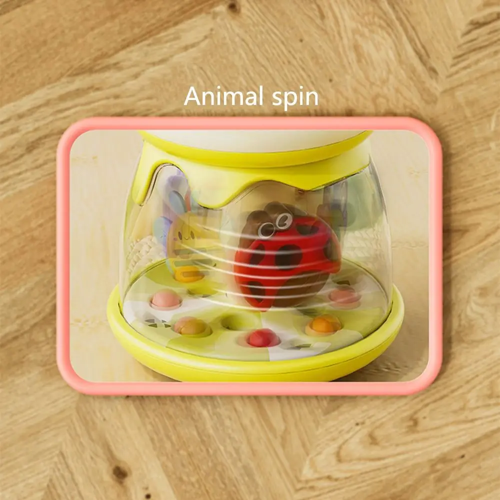 Portable Children's Insect Spinning Learn Cause Effect Rotating Push and Spin Carousel Activity Anti-fall
