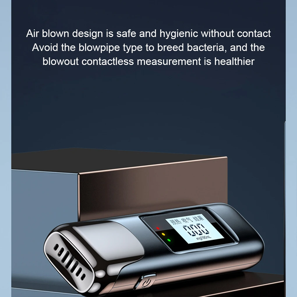 Non-contact Alcohol Tester Breathalyzer Rechargeable With LED Screen Digital Display Automatic Breath Alcohol Test