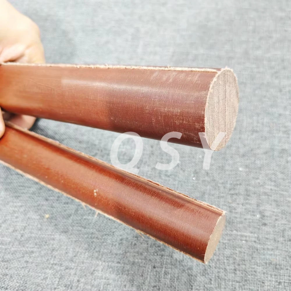 Bakelite Rod Phenolic Laminate Round Solid Bar Insulation Abrasion-resistant Textured Plastic Electric Wood Rod 8mm 10mm 12-50mm