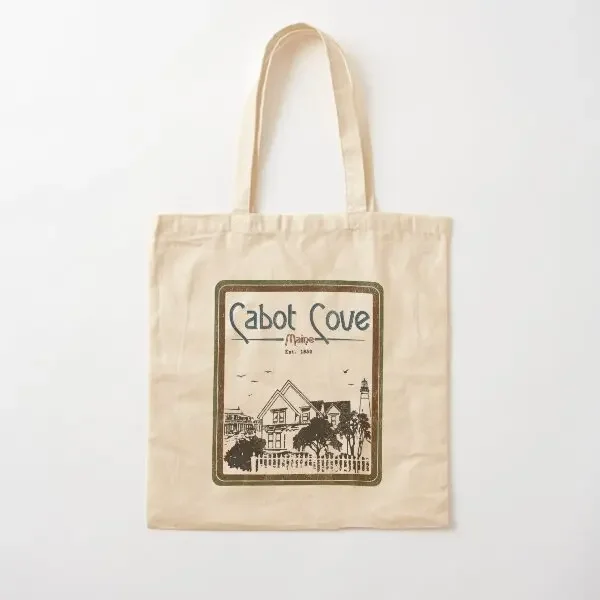 

Cabot Cove Murder She Wrote Tote Jessica Canvas Bag Unisex Foldable Designer Tote Ladies Grocery Printed Casual Shoulder Bag