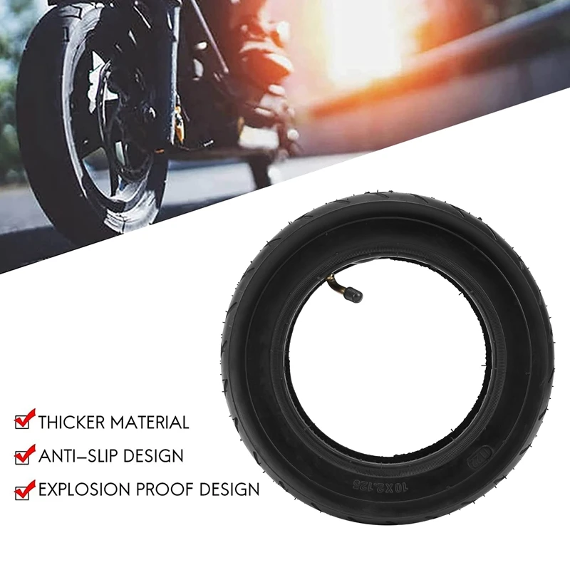 Electric Scooter Tire 10X2.125 Tire with Scooter Inner Tube for Electric Scooter Balancing Car 10 Inch Inner Outer Tyre-A73M