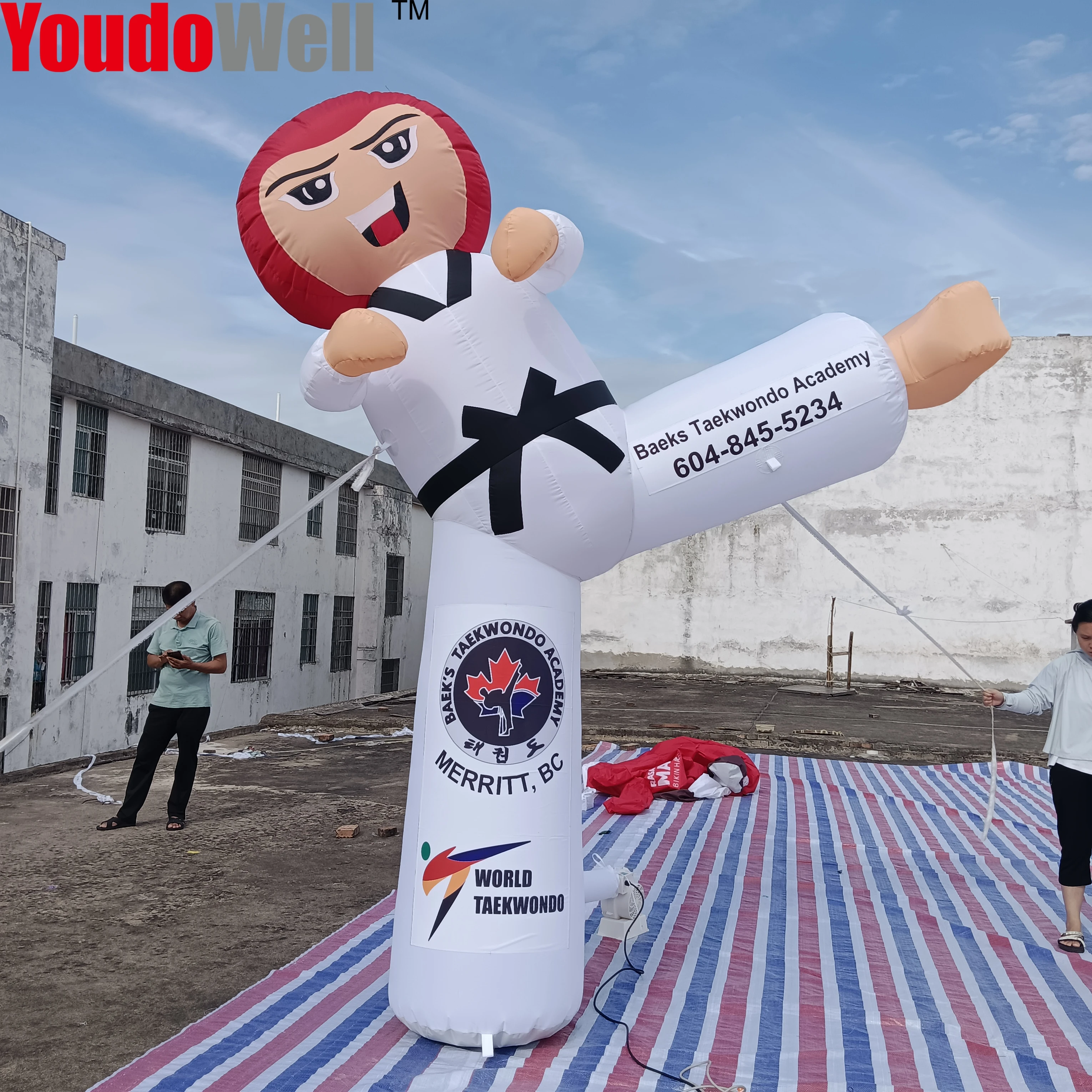 Inflatable professional model, 3mH Taekwondo character model