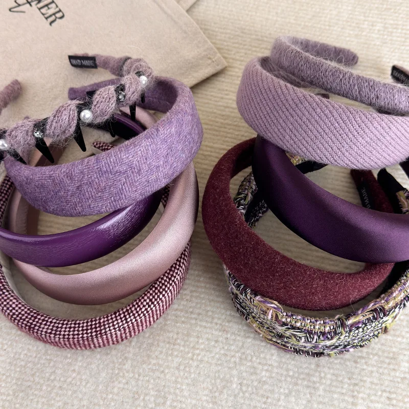 

Lavender Purple Wide Headband Volume Boosting Hair Hoop 2026 New Premium Non Slip for Women Face Washing Daily Outing Elegant