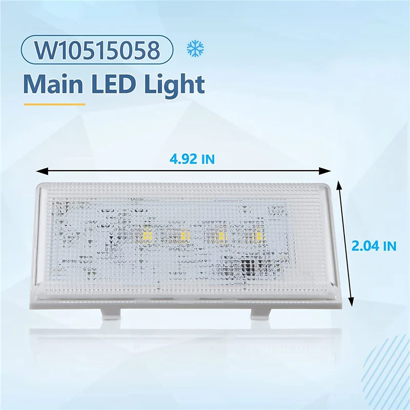 ABLU-Upgraded W10515058 LED Light Refrigerator Freezer Main LED Light Compatible With Whirlpool/Kenmore/Maytag,Refrigerator Free