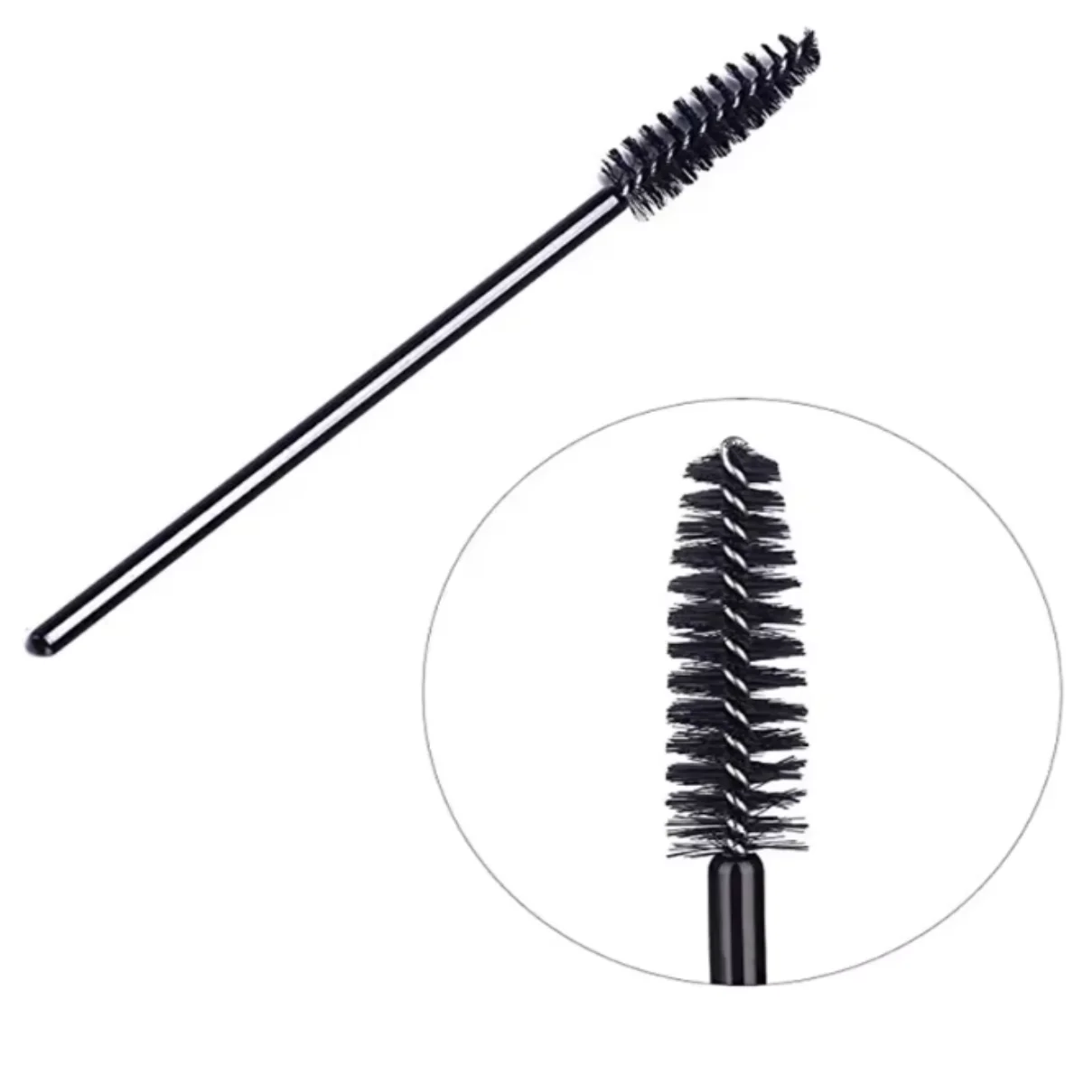 50 قطعة رمش تمديد 5/50 قطعة فرشاة الحاجب عصا الماسكارا قضيب التخزين المؤقت رموش التجميل فرش مجموعة أدوات ماكياج #4