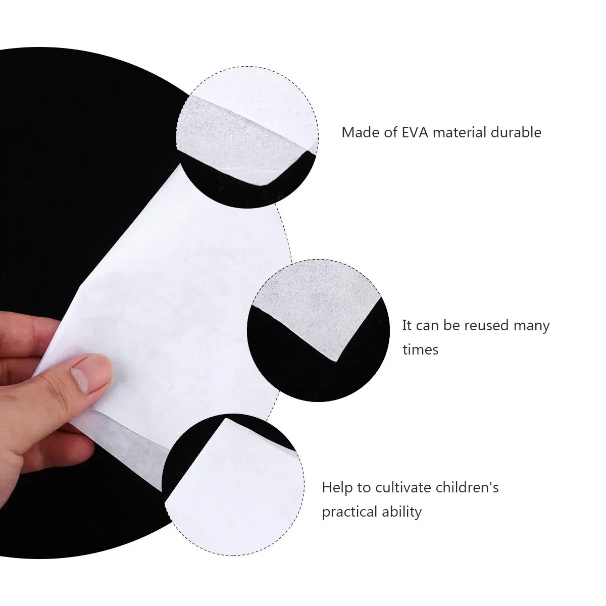 

20 шт. многоразовых термочувствительных листов для детского творчества, для пазлов и поделок, прозрачные