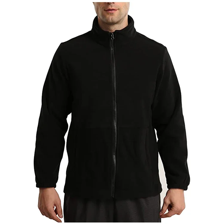 Men's Soft Polar Fleece Jacket with Pockets Lightweight Outdoor Recreation Full Zip Coat Winter Warm Jacket