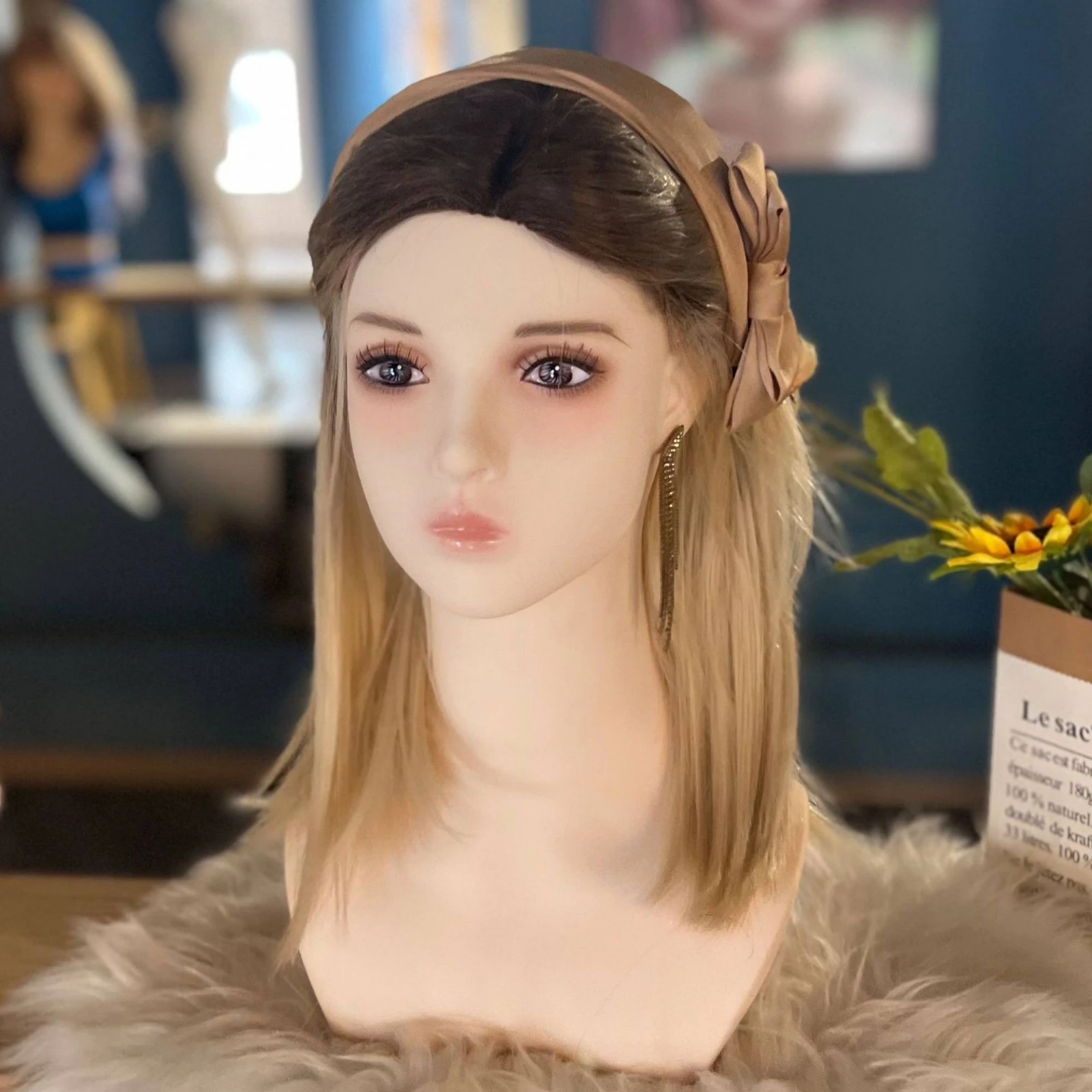 Hairpiece Form Head Bald Mannequin Head Mannequin Bust Lightweight Display Smooth for Hairstylists, Salons, Shop Shop Fronts
