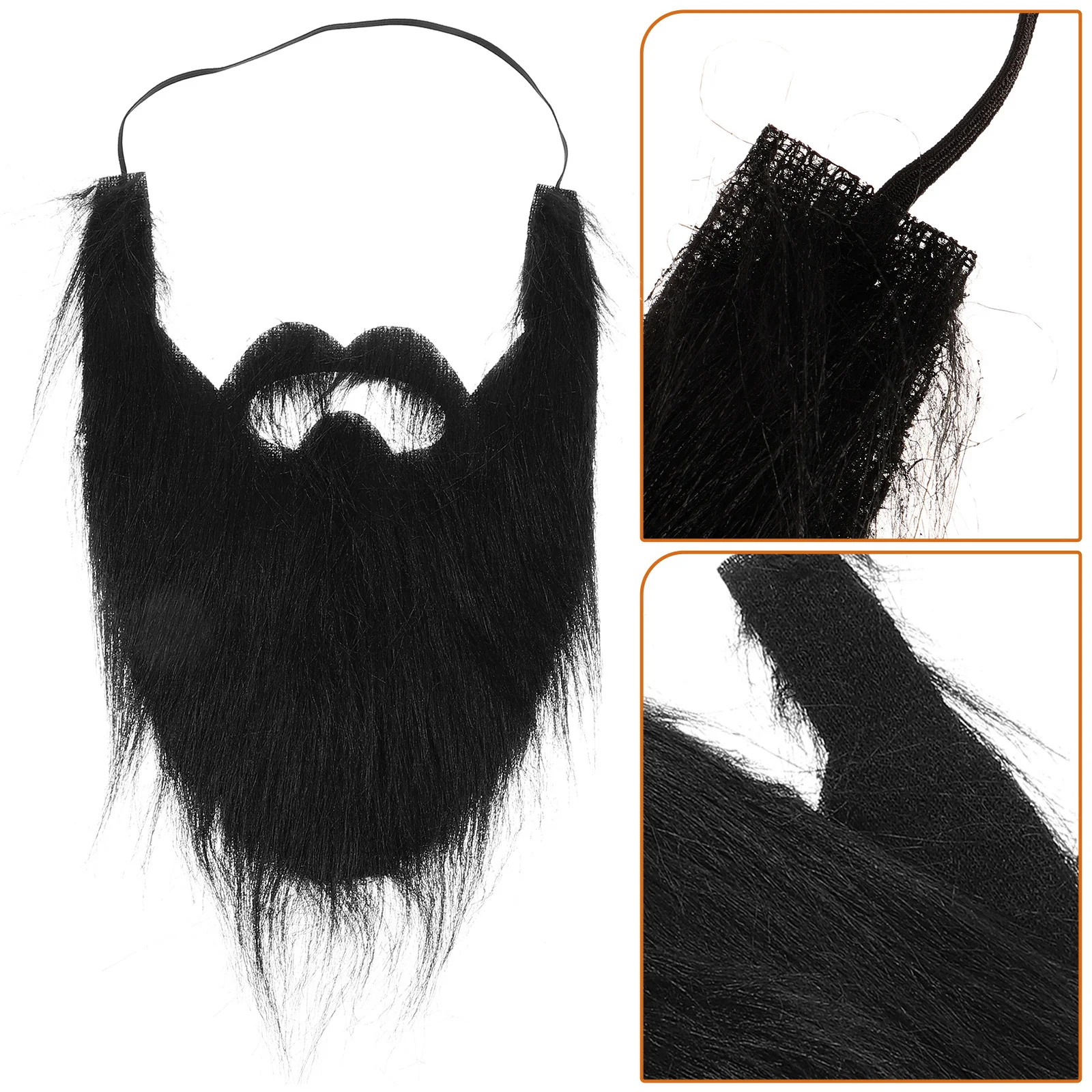 

Large Black Beard Fake Costume Prop Realistic Sideburns Halloween Cosplay Party Facial Hair Fake Beard Costume Facial Hair