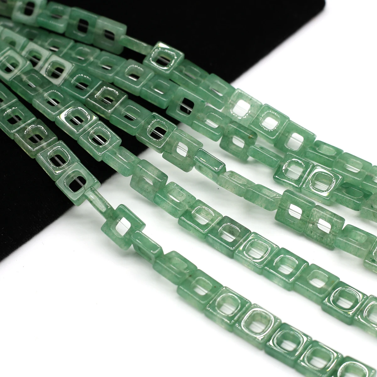 

Natural Stone Large Hole Square Beads Beaded Bracelet Decoration Hand Carved Delicate for Jewelry Making DIY Necklace Accessory