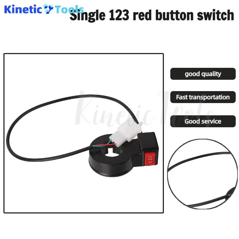 Three Speed Switch Electric Bicycle Accessories 3 Gears Switch Button E-bike Motor Scooter Handlebar Mounted Universal Button