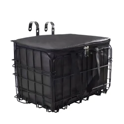 Stainless Steel Bicycle Basket Collapsible Handlebar Bag Waterproof Bicycle Bag For Durable Mountain Bike Accessories