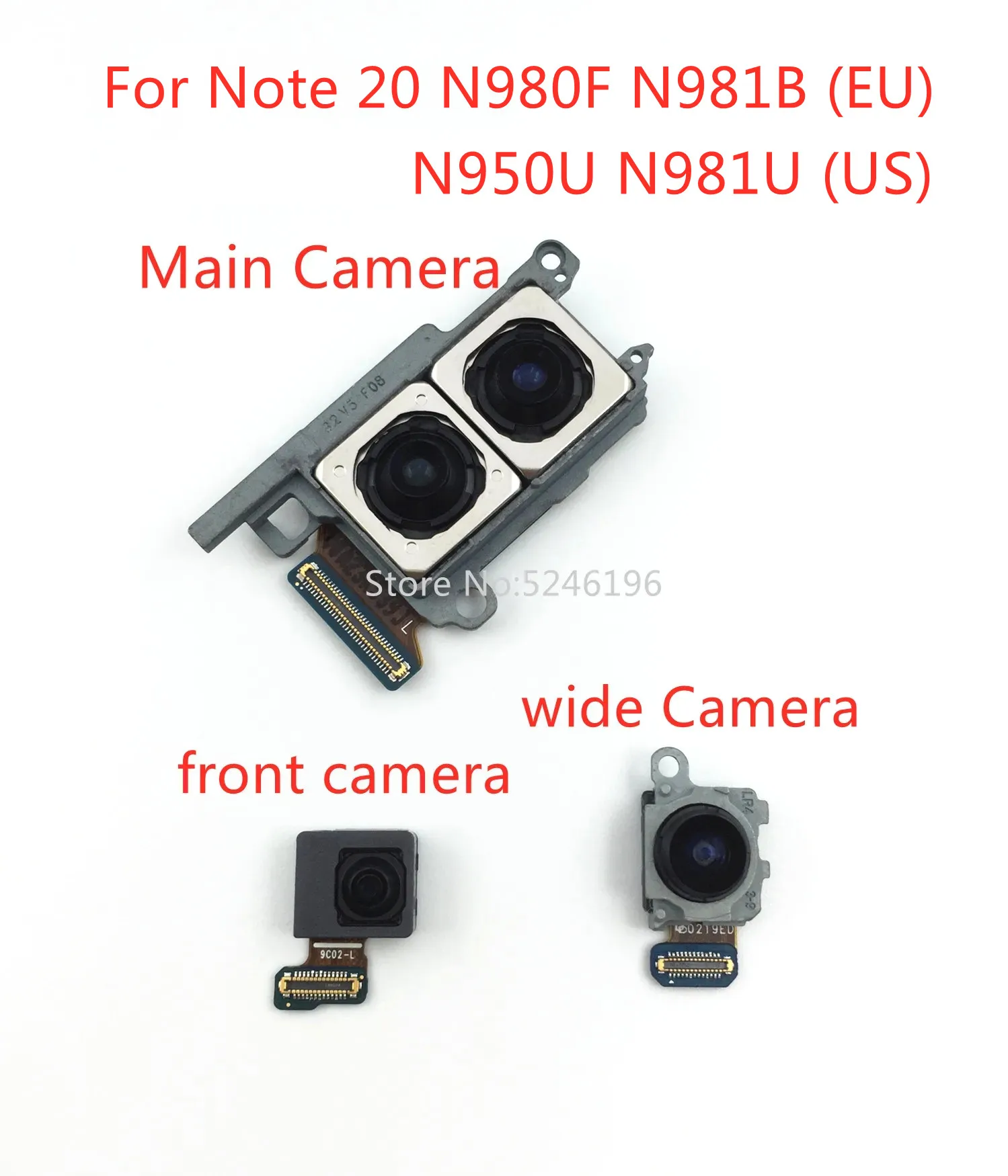 

1pcs Back big Main Rear Camera front camera Module For Samsung Galaxy Note 20 N980F N981B (EU) N980U N981U (US) Replace Part