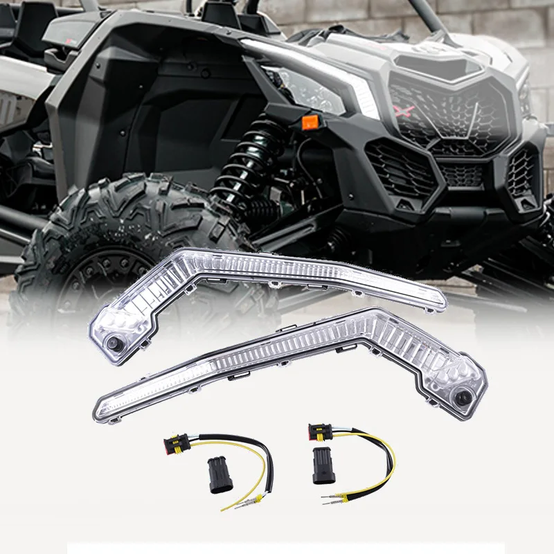 NewCustom Dream Chasing Color Amber Turn Signl Light Led Fang Accent Running Lights Led Fang Light  for Can Am Maverick X3